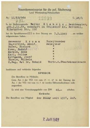 Elsholz, Walter
