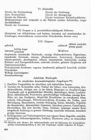 Preußischer Fragebogen (inhaltliche Wiedergabe)