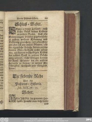 Die siebende Rede über die Paßions-Historie. Ioh. XIX, 16. - 22.