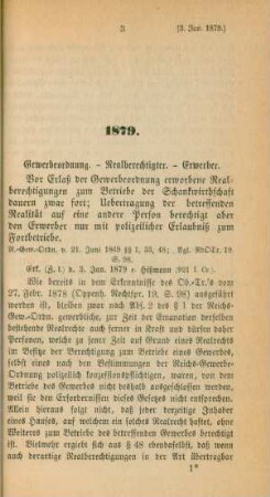 [3. Jan. 1879] - [15. Sept. 1879]