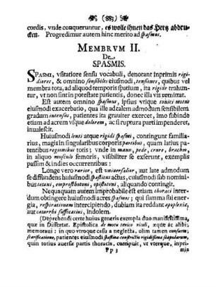 Membrvm II. De Spasmis.