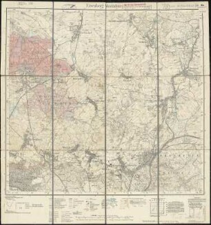Meßtischblatt 50 : Eisenberg- Moritzburg, 1936 : Eisenberg- Moritzburg. - Umdr.-Ausg., aufgen. 1909, hrsg. 1913, bericht. 1920, einz. Nachtr. 1933. - 1:25000. - Leipzig, 1936. - 1 Kt.