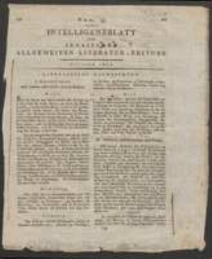 Literarische Anzeigen [in Intelligenzblatt der Jenaischen Allgemeinen Literatur-Zeitung, Nr.49, Sp.387-388]