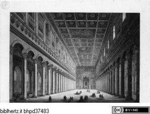 Verschiedene Ansichten Roms und Umgebung, Interno della Basilica di San Paolo; (Taf. [4]