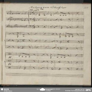 Schluß-Chor (tr, timp, tamb)