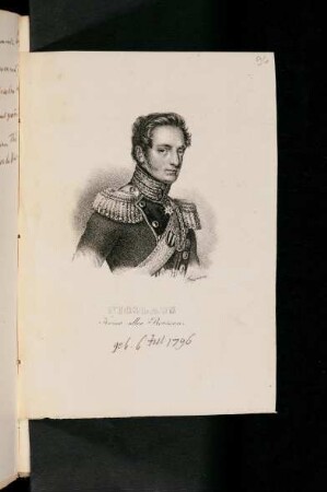 96r-96v, Porträt von Zar Nikolaus von Russland, geb. 6. Jul. 1796
