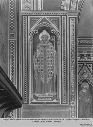 Freskenausstattung der Kapelle der Villa Corsini : Chor und Chorbogen mit Heiligen und Propheten : Heiliger Andrea Corsini