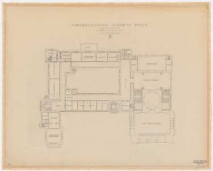 Schloss Posen, Posen Umbau: Grundriss 1. OG Variante 5
