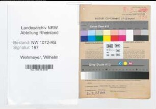 Entnazifizierung Wilhelm Wehmeyer , geb. 03.05.1904 (Angestellter)