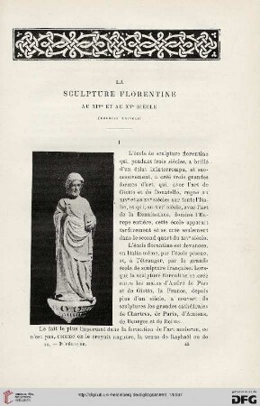 3. Pér. 9.1893: La sculpture florentine au XIVe et au XVe siècle, [1]