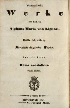 Homo apostolicus, 1