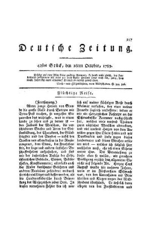 Flüchtige Reise : (Fortsetzung)