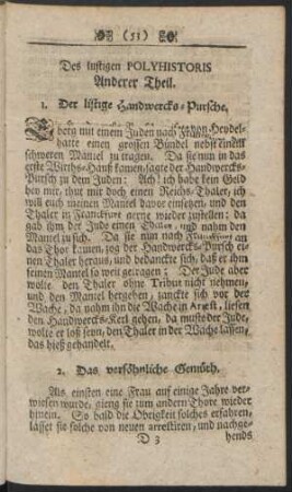 Des lustigen Polyhistoris Anderer Theil