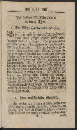 Des lustigen Polyhistoris Anderer Theil