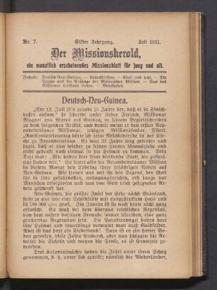 Nr. 7. Juli 1911