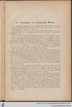 Zur Neuauflage des vorliegenden Werkes.