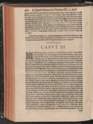 Capvt III.