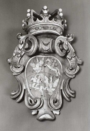 Wappenkartusche mit polnisch-litauischem Wappen