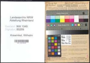 Entnazifizierung Wilhelm Krewinkel , geb. 30.03.1910 (Pianist)