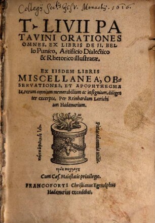 Tit. Livii orationes omnes