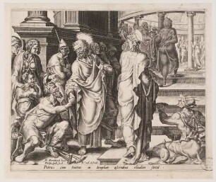 Petrus heilt den behinderten Mann am Tor