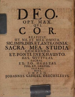 Christus sacerdos Novi Testamenti disputatione solemni ... ex Hebr. IX, 24 - 26 ... exhibitus
