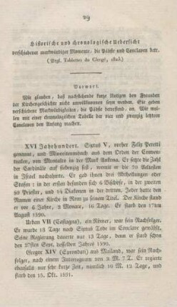 29-56 Historische und chronologische Uebersicht, die Päbste und Conclaven betreffend