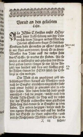 Vorred an den geliebten Leser.