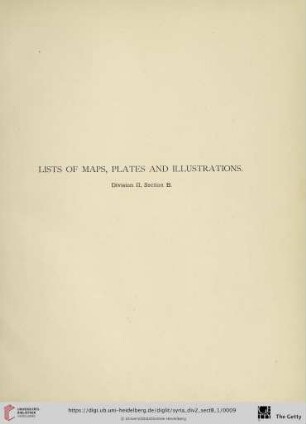 List of Maps, Plates and Illustratons.
