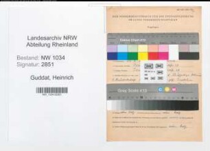 Entnazifizierung Heinrich Guddat , geb. 26.09.1905 (Inspektor)