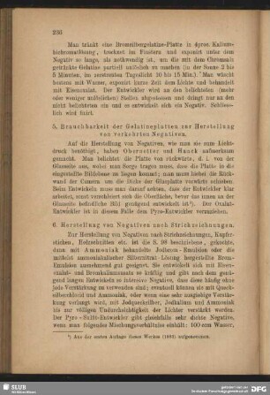6. Herstellung von Negativen nach Strichzeichnungen