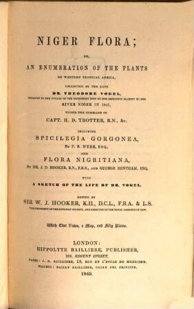 Niger flora : or, an enumeration of the plants of Western Tropical Africa