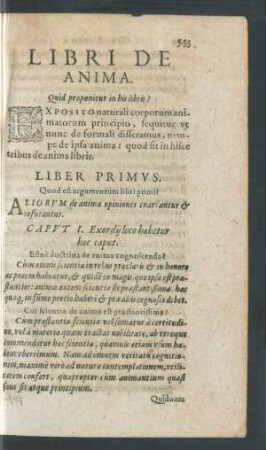 Libri De Anima.