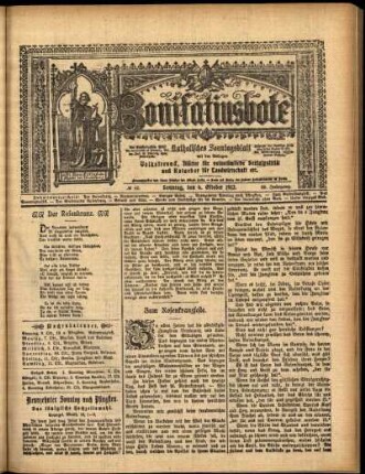 Erste Ausgabe vom Sonntag, den 06. Oktober 1912.