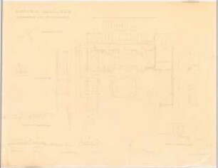 Garten Allinger, Berlin-Dahlem: Terrassen und Steingarten: Grundriss, Ansicht 1:50, Schnitte 1:10, 1:20
