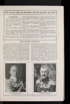 Unsere siegreichen Kronprinzen.