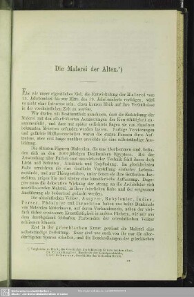 Die Malerei der Alten