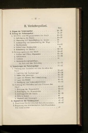 II. Verkehrspolizei
