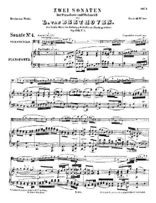 Beethoven's Werke, 108 = Serie 13: Für Pianoforte und Violoncell. Sonate : op. 102,1