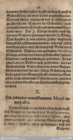X. Ein jedweder unvollkommen Metall innerhalb [.].