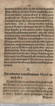 X. Ein jedweder unvollkommen Metall innerhalb [.].