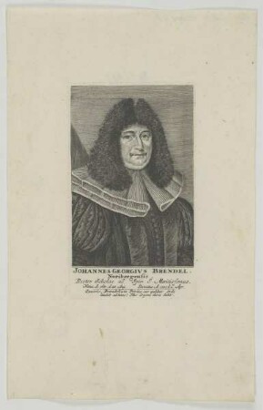 Bildnis des Johannes Georgivs Brendel