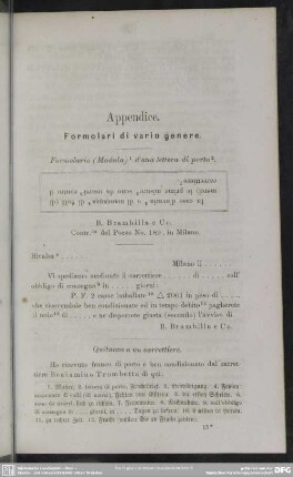 Appendice. Formolari di vario genere