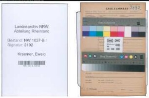 Entnazifizierung Ewald Kraemer , geb. 01.09.1901 (Justizinspektor)