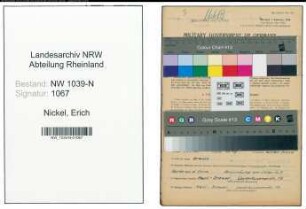 Entnazifizierung Erich Nickel , geb. 20.01.1913 (Techniker)