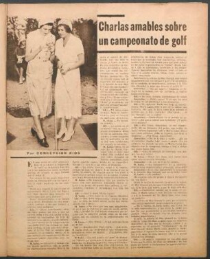 Charlas amables sobre un campeonato de golf