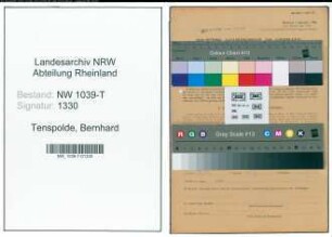 Entnazifizierung Bernhard Tenspolde , geb. 13.03.1912 (Chemiearbeiter)