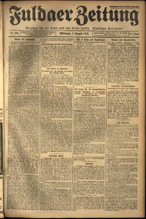 Ausgabe vom Mittwoch, den 05. August 1925.