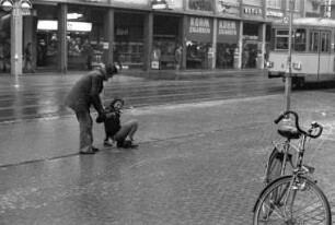 Glatteis in der Innenstadt