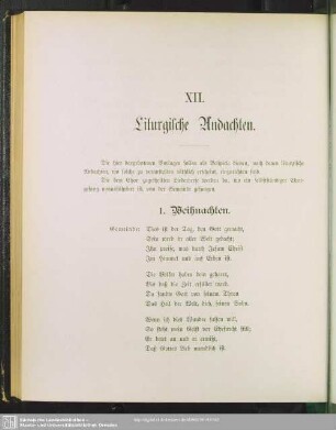 XII. Liturgische Andachten